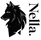 logo nella negro fondo transparente